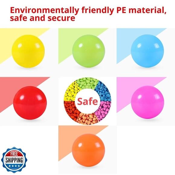 500 Ball Pit Balls Multi-Color Plastic Balls for Ball Pits - Picture 4 of 5